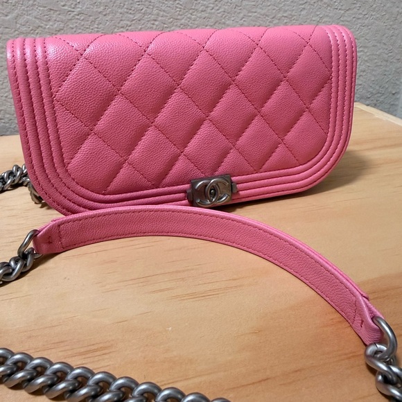 Chanel Boy Pink Quilted Crossbody Bag - Picture 9 of 15